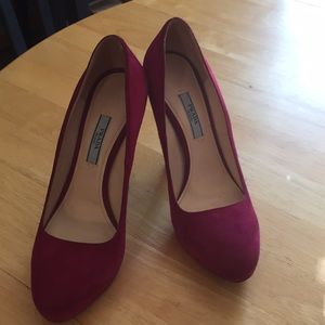 Prada Fuchsia platform heels.
